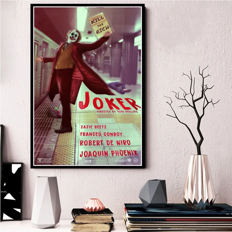 Хит Joker Joaquin Phoenix Movie 2019 Супергерой DC постер с Бэтменом и принтами художественная