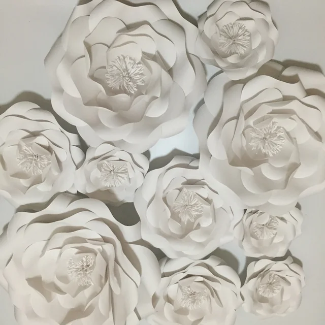 10pcs set giant paper flowers for wedding backdrops bridal shower paper flower decorations for weddings