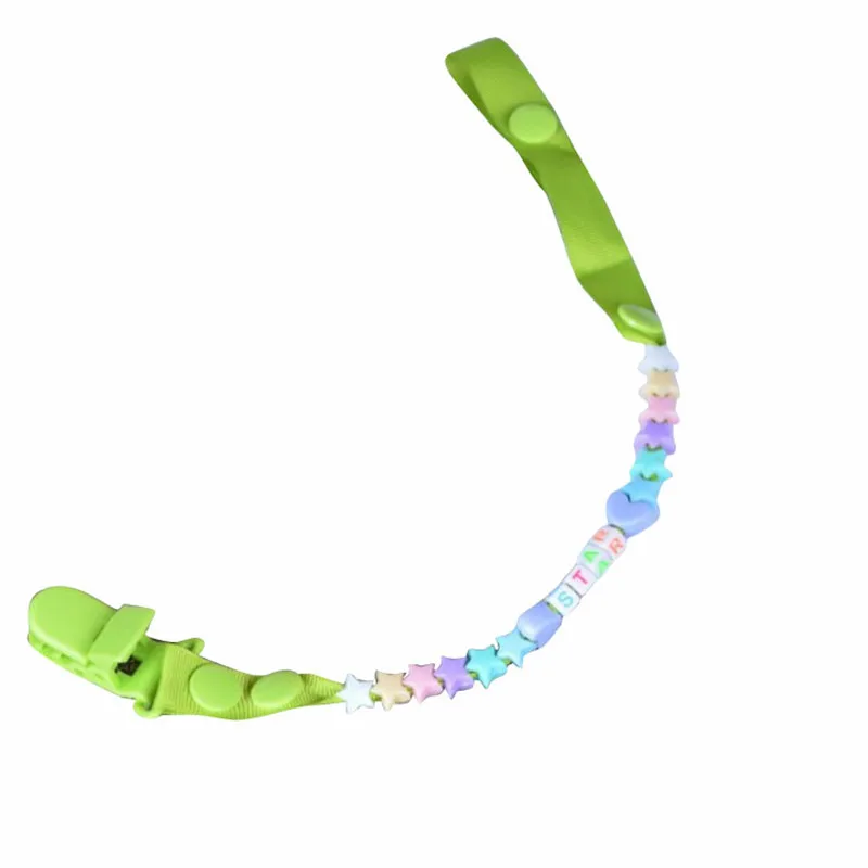 

Baby Pacifier Clip Baby Dummy Chain Feeding Product Acrylic Beads Toy Anti Lost Chain Nipple Holder Clip Baby Products