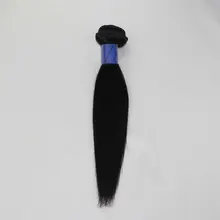 Grade 6A Unprocessed Brazilian Virgin Remy Human Hair Extensions Cheap Human Hair Weft Straight Natural Color #1B 12″-28″ 100g