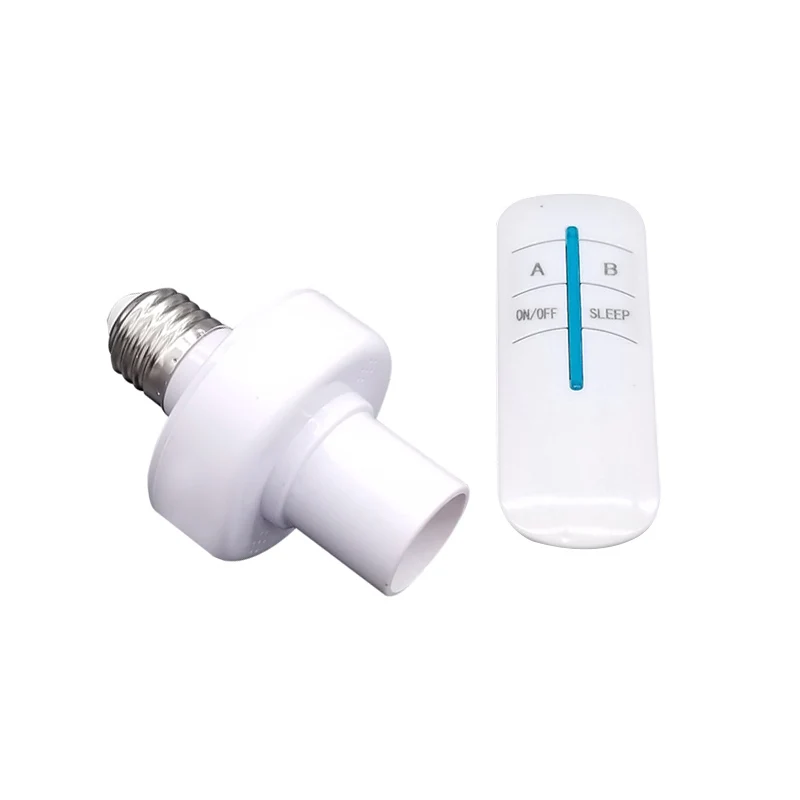 

220V Remote Control Switchs Wireless RF E27 Screw Light Base ON/Off Timer Switch Socket For LED Lamp Bulb Smart Home