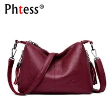 Роскошные женские сумки, дизайнерские винтажные сумки через плечо, женские кожаные сумки-мессенджеры, сумки через плечо с кисточками