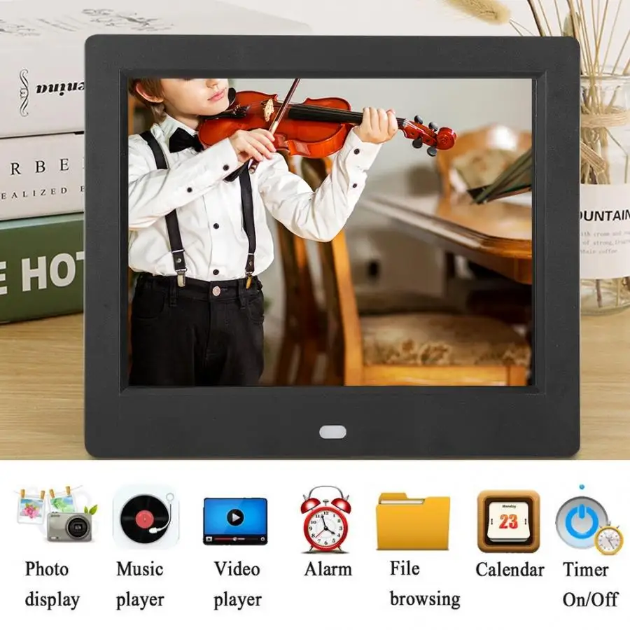 8 дюймов HD многофункциональное цифровое фото рамка Wifi музыкальный фильм плеер подарок цифровая фоторамка