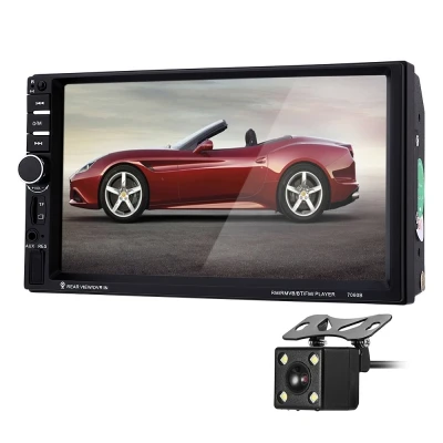 

7 inch Car Video DVD Player 7060B 2din 1080P Car Radio Player with Rearview Camera Car MP5 Player Support Microphone