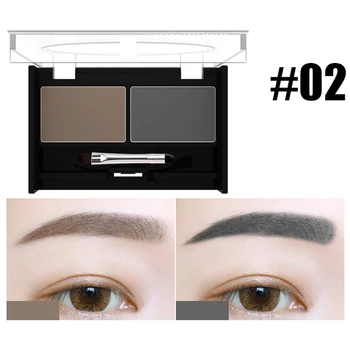 

Brand New Women Double Eyebrow Makeup Palette Waterproof Long Lasting Shaping Cosmetic Eyebrow Enhancer Powder