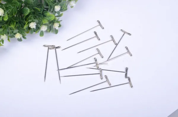 Dreamlover Straight Sewing Pins, T Pins for Mannequin Wig Head, Blocking  Pins, Long Push Cubicle Pins, Straight Pins with Large Heads, 100 Pieces,  1.5