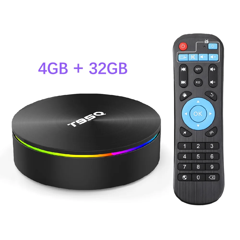 T95Q 4K Smart tv BOX Android tv Box Android 9,0 Android Box 4 Гб ОЗУ 32 Гб 64 Гб ПЗУ Amlogic S905X2 2,4 и 5G wifi BT4.1 USB 3,0 H.265 - Цвет: Only 4G 32G