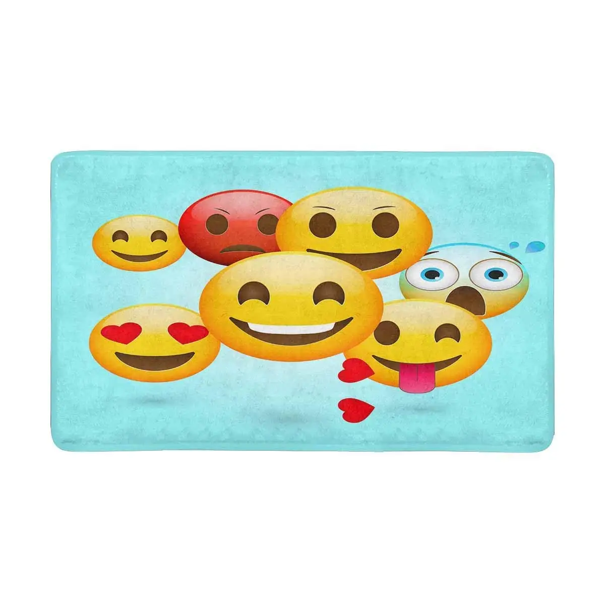 

Emoticons Emoji Set Anti-Slip Door Mat Home Decor Indoor Entrance Doormat Rubber Backing