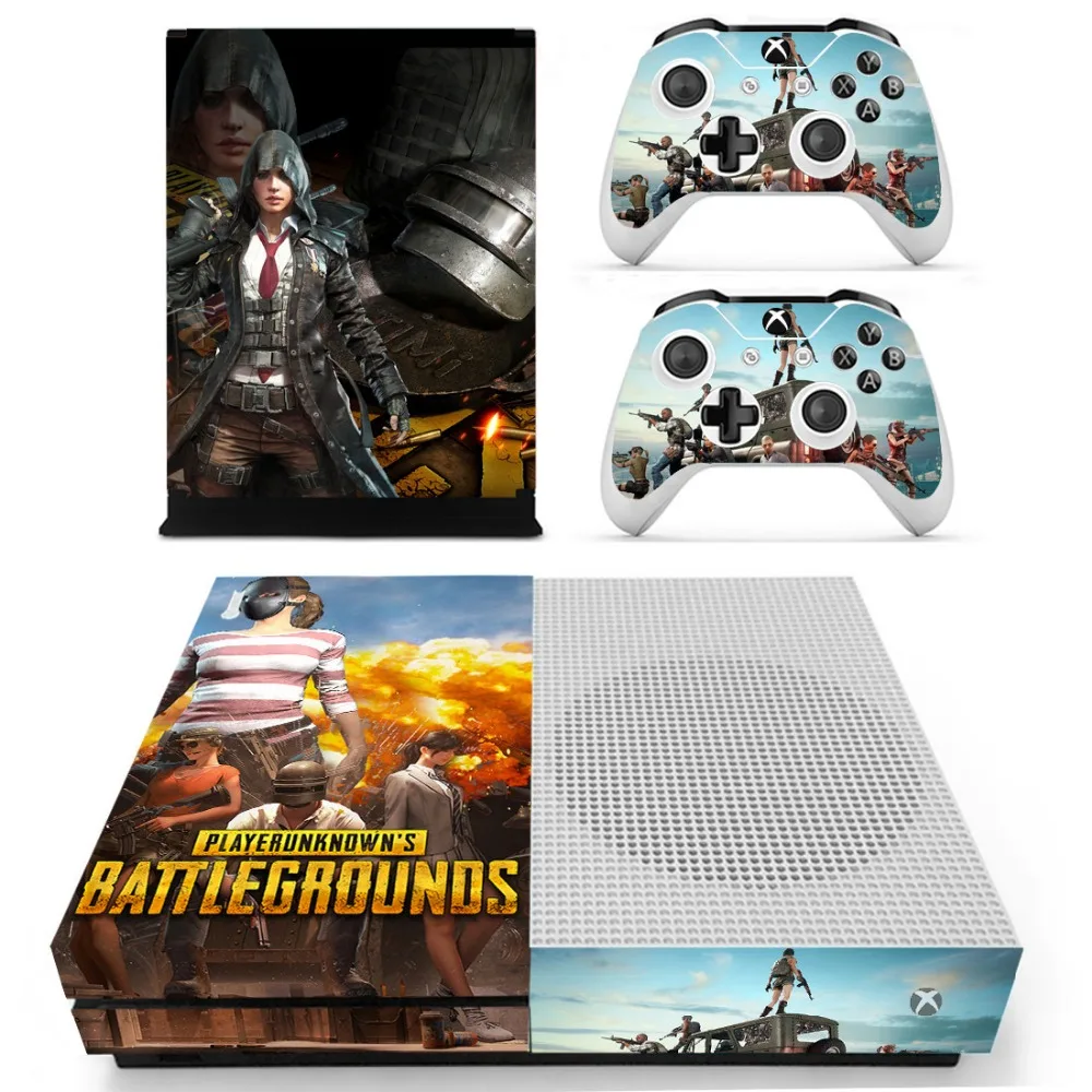  PUBG Vinly Skin Sticker Decals For XBOX One S Console With Two Wireless Controller Skin