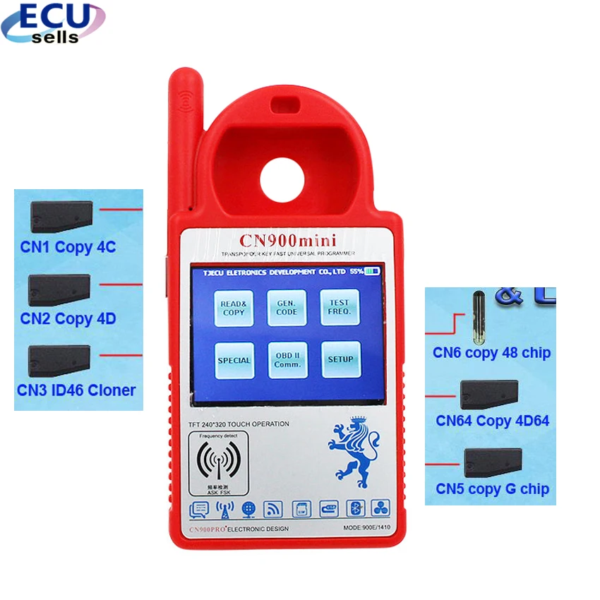 

Newest V5.18 CN900 Mini CN900Mini for 4C 46 4D 48 G Chips English Version and Copy 4C 4D 46 48 G 4D64 Chips