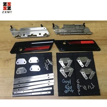 ZXMT Motorcycle Chrome Black Lid Latch Set Cover fit for Harley Davidson Touring Saddlebag Latch Hardware