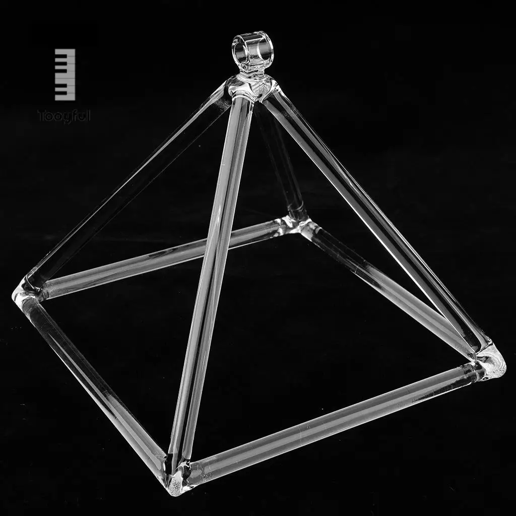 Tooyful Sacral Chakra Crystal Singing Pyramid D Note for Meditation Prayer Relaxation 8''+Suede Mallet
