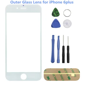 

High Quality New Front Glass for iPhone 6 Plus 6p Top Front LCD Screen Outer Glass Lens Cover Panel Replacement Part with Tool