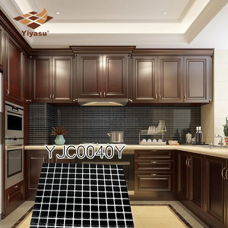 3D Mosaic Wall Tile Peel and Stick Self adhesive Backsplash DIY Kitchen Bathroom Home Wall Sticker Vinyl White and Black