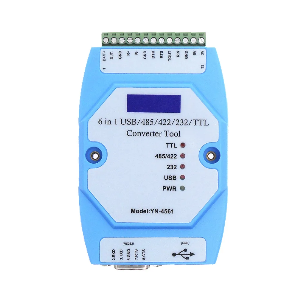 YN4561 six in one Последовательный модуль CP2102 USB/485/422/232/TTL совместный конверсионный