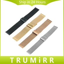 Milanese Bracelet 16mm 18mm 20mm 22mm 24mm Universel En Acier Inoxydable Métal Montre de Courroie De Bande Bracelet noir Or Rose Argent