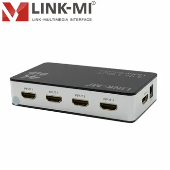 

LINK-MI H41P HDMI Switch 4x1 4Kx2K@30Hz 3D PIP 4xHDMI Female input port switch 1 HDMI converter 4 in1 out HD switch