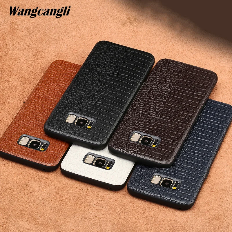 

Wangcangli crocodile left and right pattern phone case for Samsung S8 all-inclusive case mobile phone protective case