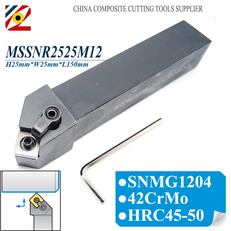 

EDGEV MSSNR2525M12 MSSNR CNC Metal Lathe Cutter External Turning Tool Holder For Indexable Carbide Insert SNMG120404 SNMG SNGA
