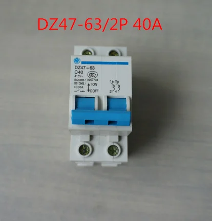

2P 40A C40 415V~ 50HZ/60HZ Circuit breaker AC MCB safety breaker C Type