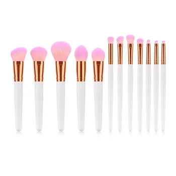 

12pcs Makeup Brushes Set White Handle Soft Hair Blusher Cosmetics Tools @ME88
