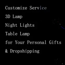Настроить 3D ночные светильники творческий игрушка лампы светодиод usb сенсорная кнопка настольная лампа для ваших личных подарков и