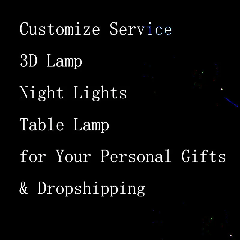 

Customize 3D Night Lights Creative Toy Lights LED USB Touch Button Table Lamp for Your Personal Gifts & Dropshipping