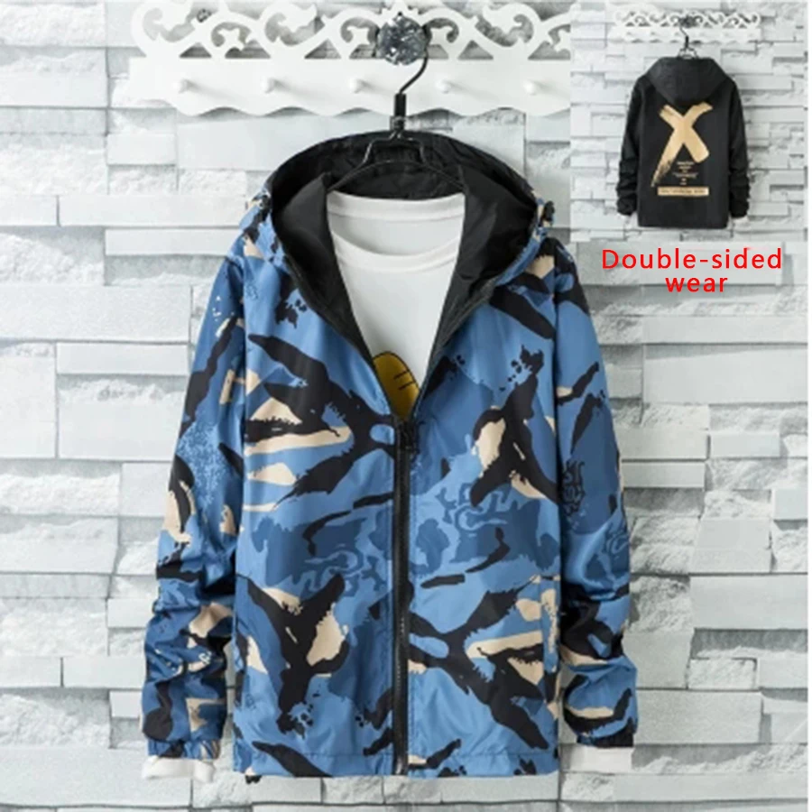 Casual Jacket Men Hoodie Hip Hop Double Sided Autumn Street Style Sweatshirt Chaqueta Hombre Mens Jackets And Coats 50JK003 Casual Jacket Men Hoodie Hip Hop Double Sided Autumn Street Style Sweatshirt Chaqueta Hombre Mens Jackets And Coats 50JK003