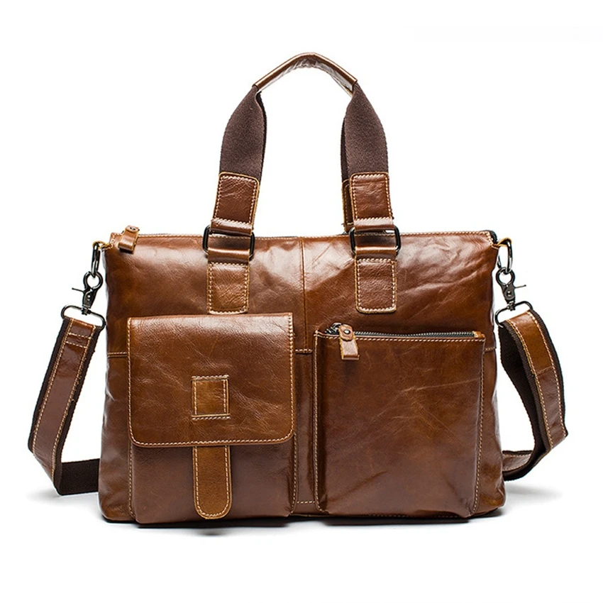 

Genuine Leather messenger bag men Shoulder briefcase Male Handbags leather New 2018 Brand Men crossbody bag Handbags