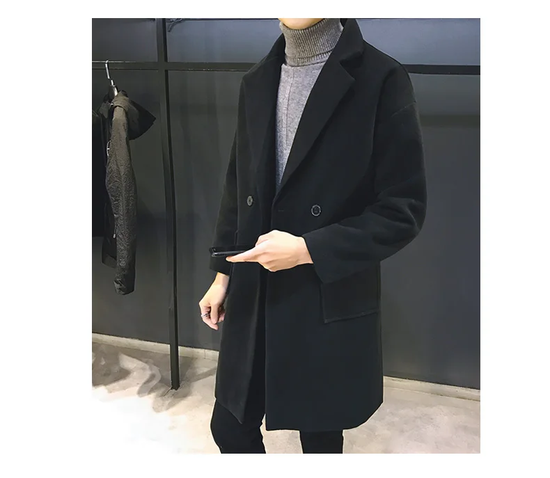 MRMT 2018 бренд Для Мужчин's Повседневное средней длины и бархат пальто для мужчин утолщение свободные шерстяные верхняя одежда Костюмы Гар Для