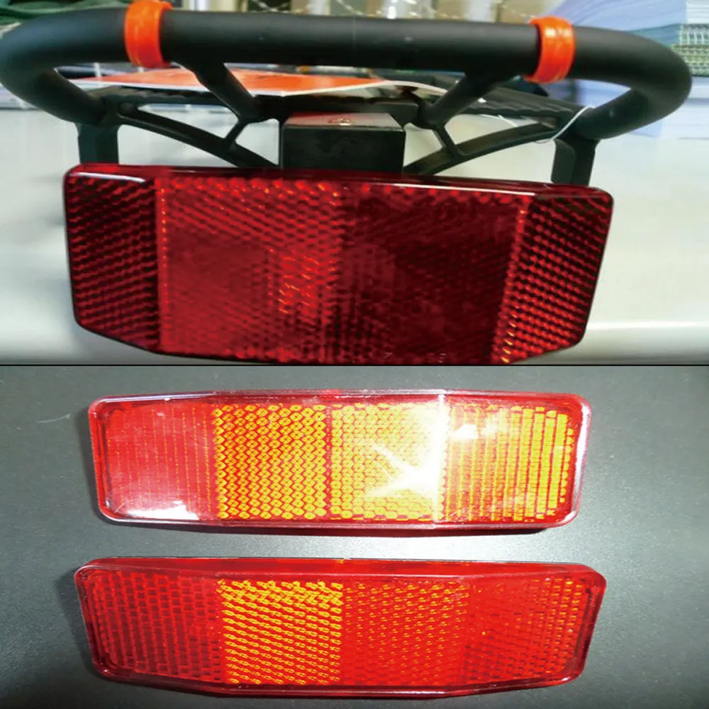 1pcs Bicycle Rack Tail Safety Caution Warning Reflector Disc Panier Rear Reflective Highly reflect light Outdoor Cycling *10