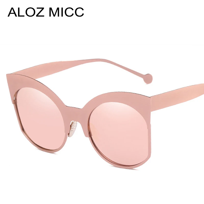 

ALOZ MICC Lady Big Frame Cat Eye Sunglasses Women Vintage Metal Frame Designer Sun Glasses Female Shades Eyewear UV400 Q453
