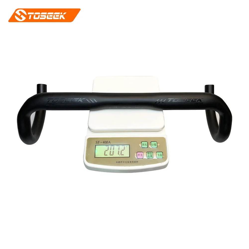 

Toseek Carbon Road Handlebar bike bent bar carbon road bicycle handlebar 31.8mm* 400 420 440mm matte black