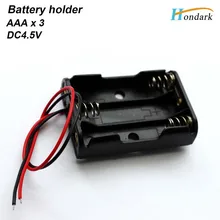 3 X AAA корпус батареи 3AAA 3XLR3 держатель батареи 3X1,5 в коробка батареи 4,5 в чехол с 6 ''проводами, 200 шт/партия