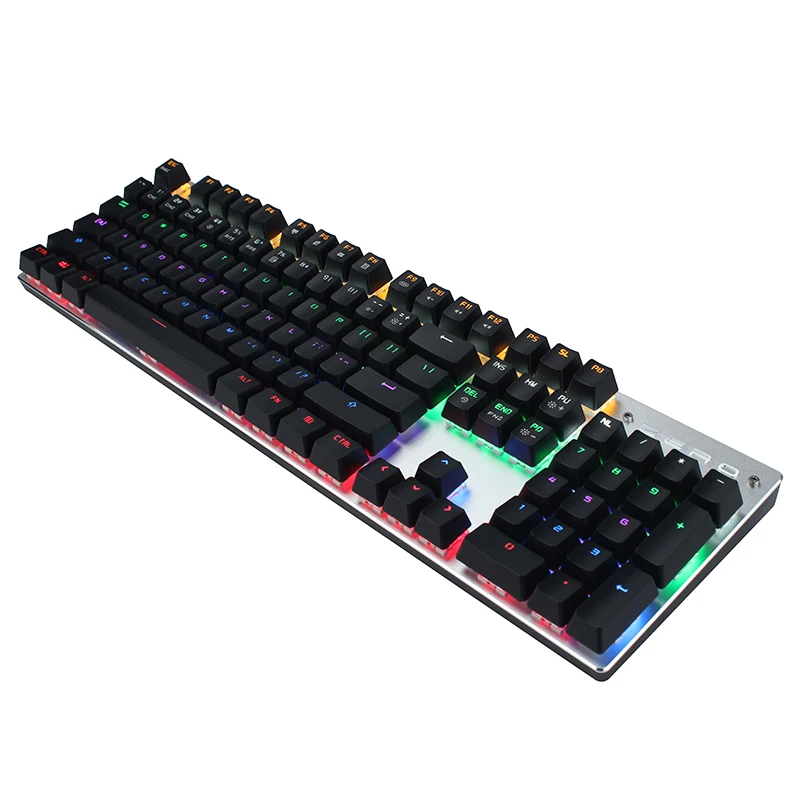 

New Metoo Mechanical Keyboard 87/104 Keys Blue Switch Colorful LED Backlight Gaming Keyboard for Laptop PC Game