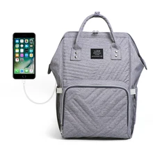 Новые сумки для подгузников LAND Mommy Landuo, большой вместительный дорожный рюкзак для подгузников с usb-кабелем, Удобные сумки для кормления детей MPB92