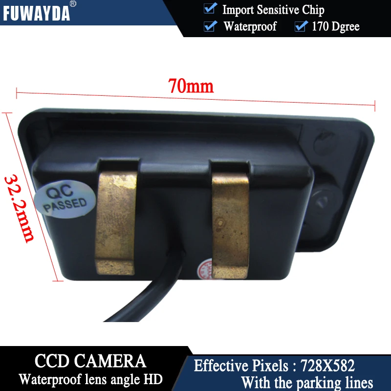 Беспроводная Автомобильная камера заднего вида FUWAYDA CCD HD с зеркальным монитором