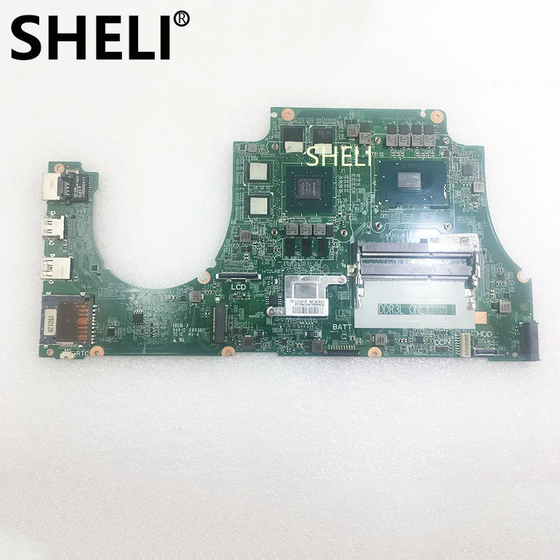 SHELI для DELL 15 7559 материнская плата с I7-6700HQ DAAM9AMB8D0 CN-0MPYPP 0MPYPP