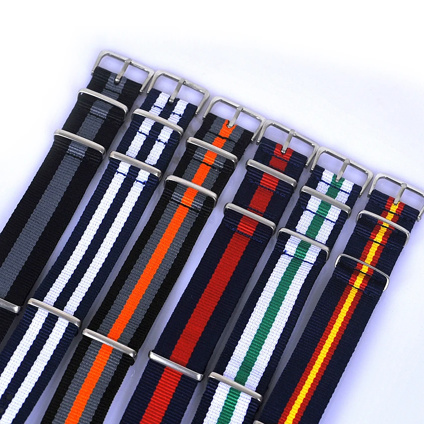 Prix pour HOTSALE 5 pcs/lot 20 MM nylon bracelet avec boucle en acier. Sangles imperméables, sport poignet montre NATO bande Multi couleur pour choisir Prix pour HOTSALE 5 pcs/lot 20 MM nylon bracelet avec boucle en acier. Sangles imperméables, sport poignet montre NATO bande Multi couleur pour choisir