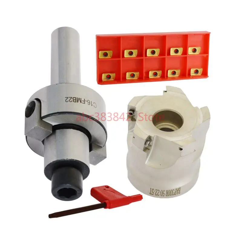 

1set C16 FMB22 Shank + BAP300R 50 22 5T Face Milling CNC Cutter + 10pcs APMT1135 Inserts For Power Tool