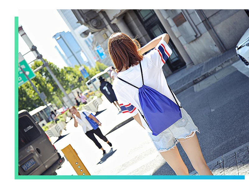 Zackpack сумка на шнурке спортивный водонепроницаемый рюкзак пакет карман на заказ Печать логотипа для мужчин женщин студентов