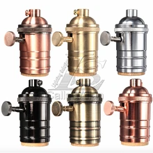 2 шт./лот старинный держатель лампы E26/UL Винтаж Эдисона винт лампы гнездо Ретро подвесной светильник лампа база с ручкой переключатель