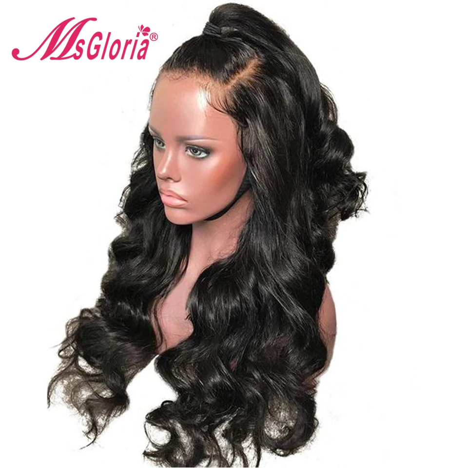 

Full Lace Human Hair Wigs Brazilian Remy Hair Wig With Baby Hair Transparent Lace Body Wave Pre Plucked Bleached Knots For Women
