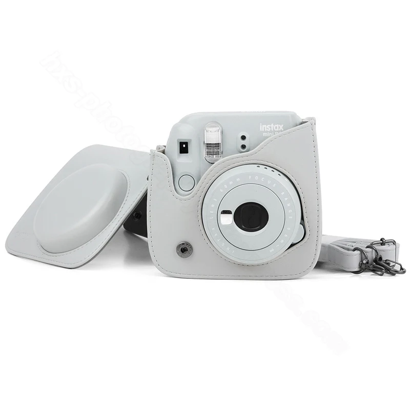 Funda de cámara de cuero PU de calidad para Fujifilm Instax Mini 9 Mini 8 cámara de película instantánea, 5 colores Protector de bolsa con correa para el hombro Funda de cámara de cuero PU de calidad para Fujifilm Instax Mini 9 Mini 8 cámara de película instantánea, 5 colores Protector de bolsa con correa para el hombro