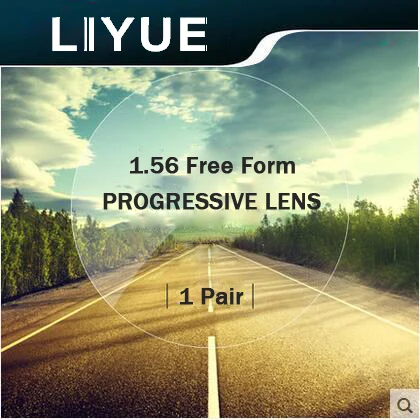 

LIYUE index 1.56 progressive lenses resin free form lenses wider focus angle multi-focus without line for myopia or presbyopia