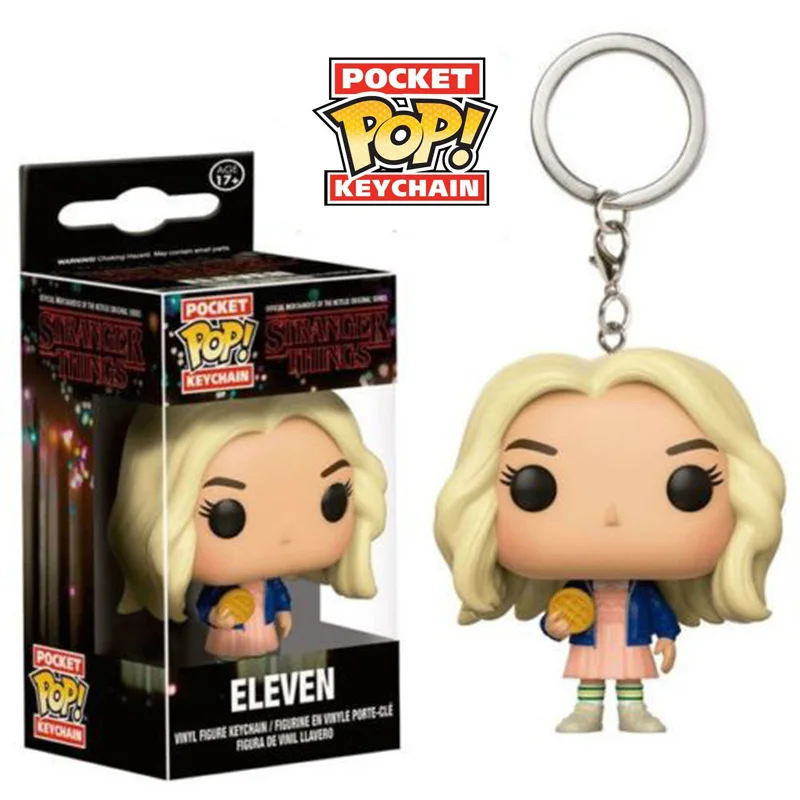 

Funko Pop Pocket Stranger Things Keychain Eleven With Hair Action Figure Toy