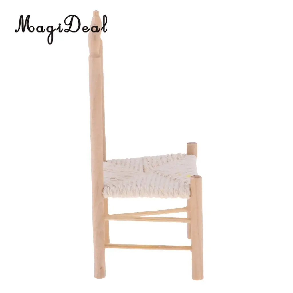 2pcs Mini Dining Table Chair Model for 1:12 Scale Dollhouse Miniature Living Room Furniture