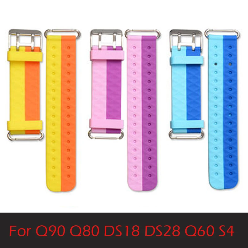 

Replace Smart Watch Strap for Q750 Q100 Q60 Q80 Q90 Strap Children's GPS Tracker Watchband Silicone Wrist Belt with Connection