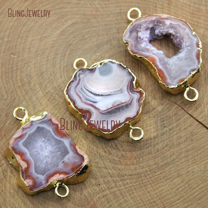 20190312-PC10143-Best Seller  Irregular Shape Ruby Red Agate Carnelian Gold Connector_3