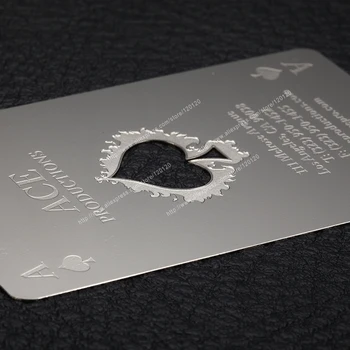 

Personalized on the road cutout quality stainless steel business metal card